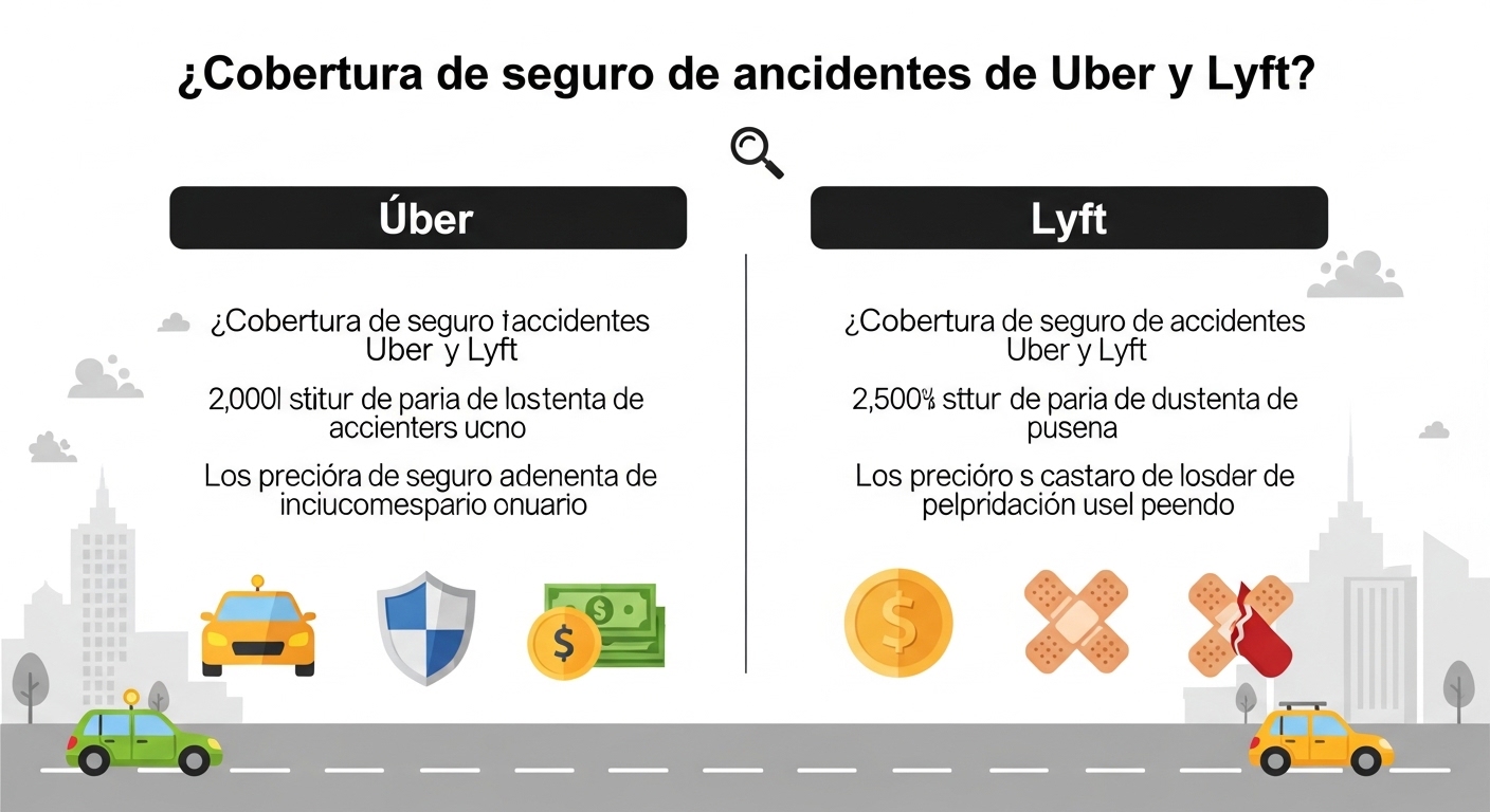 Revisión de cobertura de seguro en accidente de Uber y Lyft